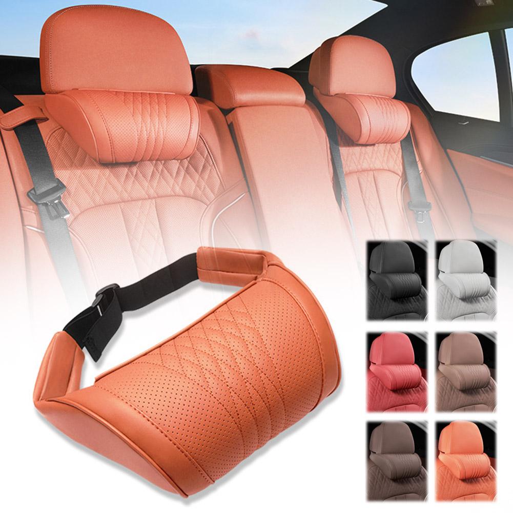 Memory Foam Car Neck Pillow Lumbar Support - Coussin de repose-tête en cuir de