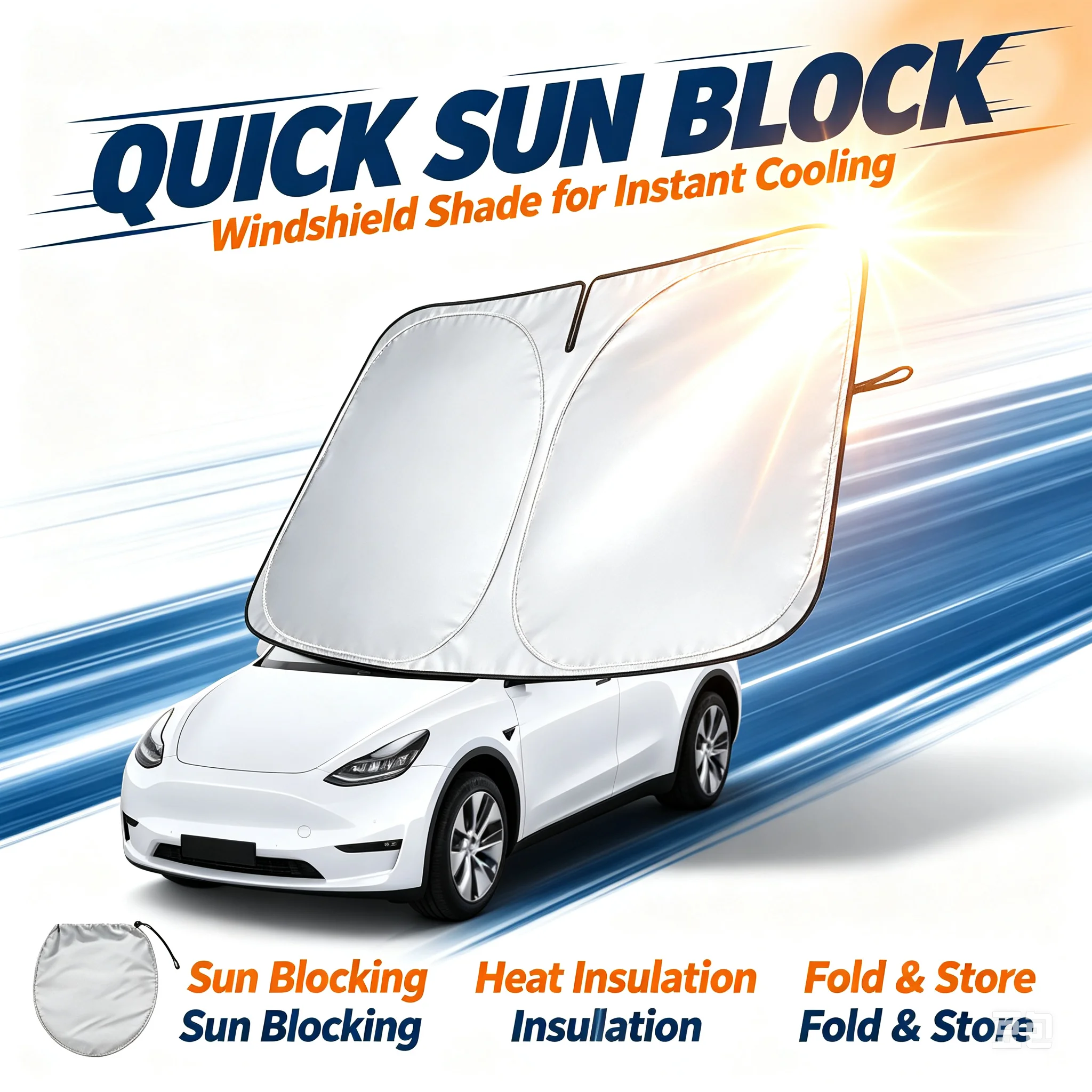 Pare-soleil de voiture anti-UV - Car Sunshade Windshield Umbrella Foldable avis et prix