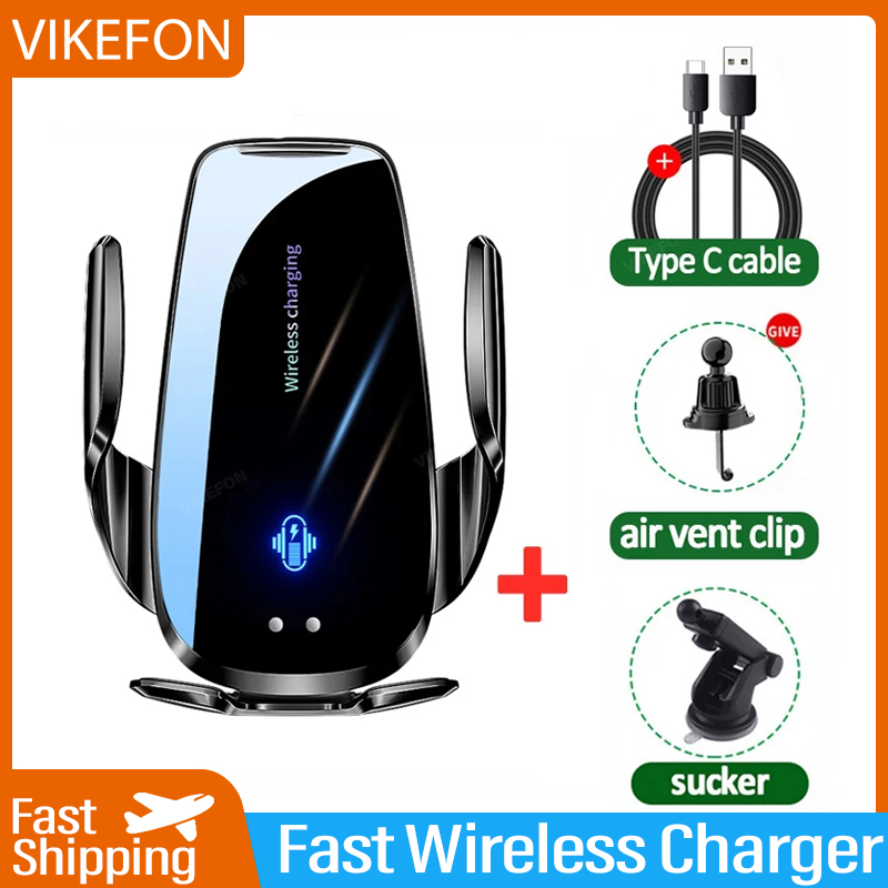 Support de téléphone de voitur - Wireless Car Charger Mount Fast Charging avis et prix