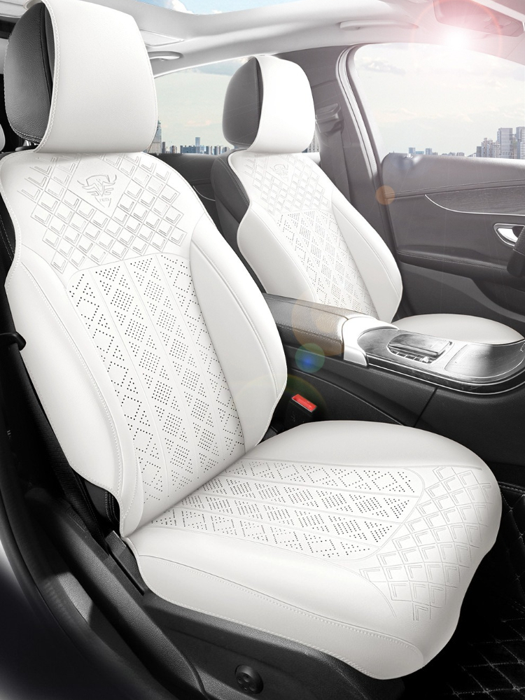 Housse de siège de voiture en  - Leather Car Seat Covers Full Set Universal avis et prix